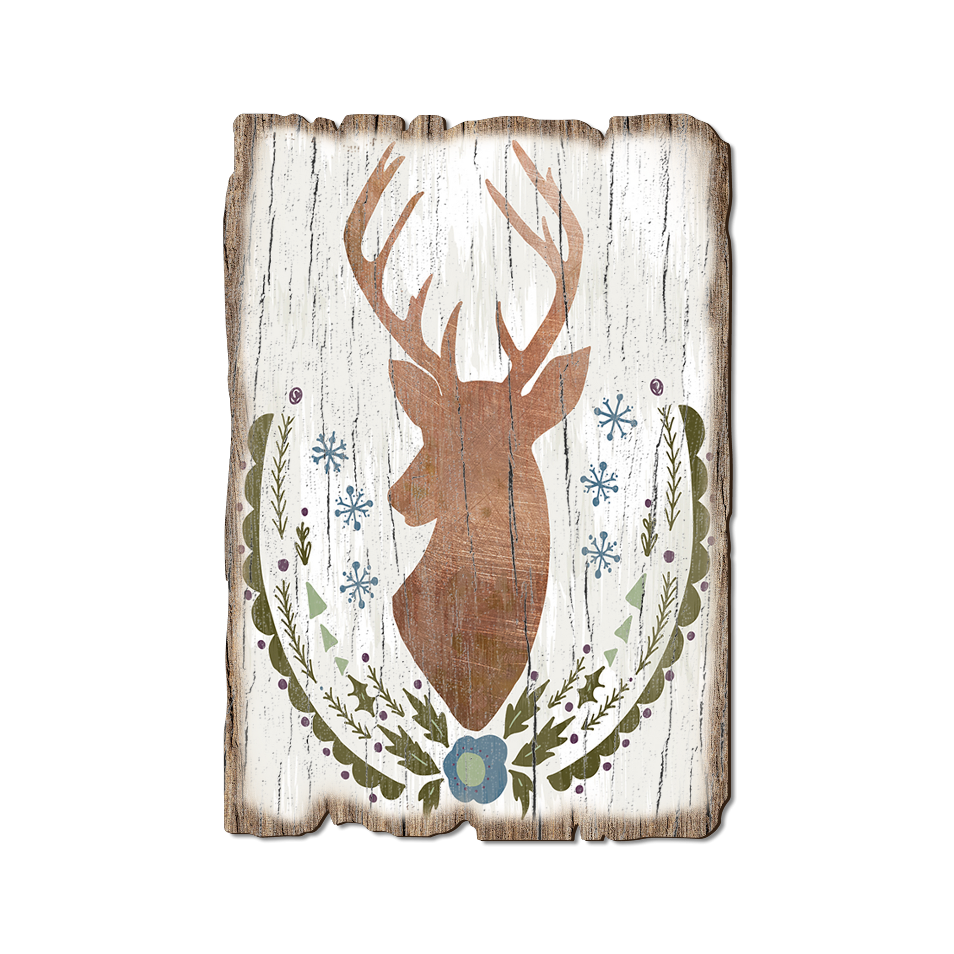 Ornament: Weathered Edge - Stag Christmas (Pack of 5)