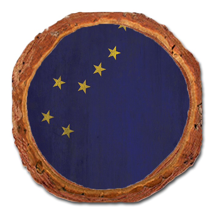 Coaster: Live Edge - Alaska State Flag (Pack of 5)