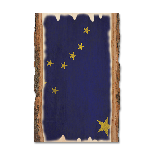 Greeting Card: Live Edge - Alaska State Flag