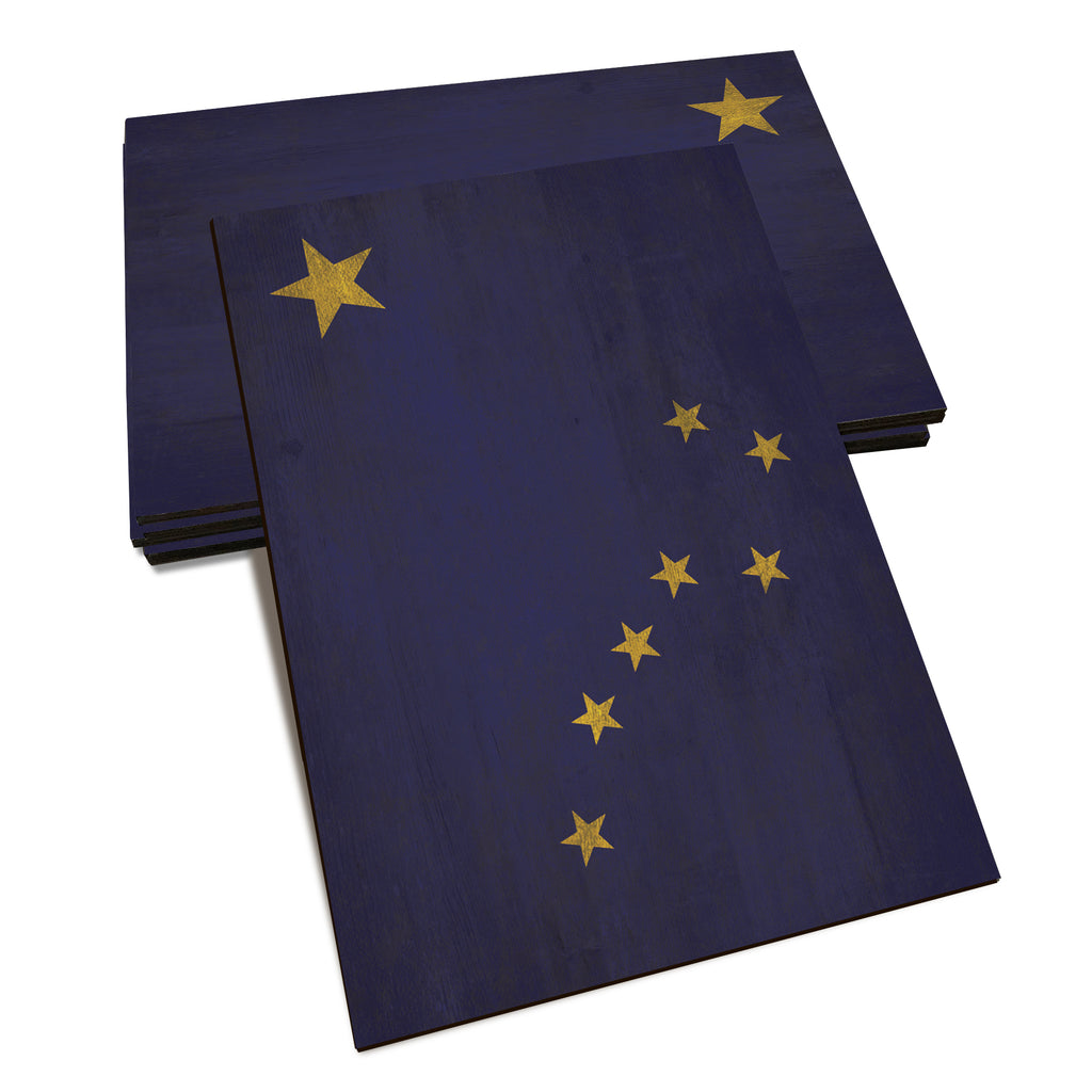 Alaska Wood State Flag - Classic Edge Postcard (5pk // $2.80ea)