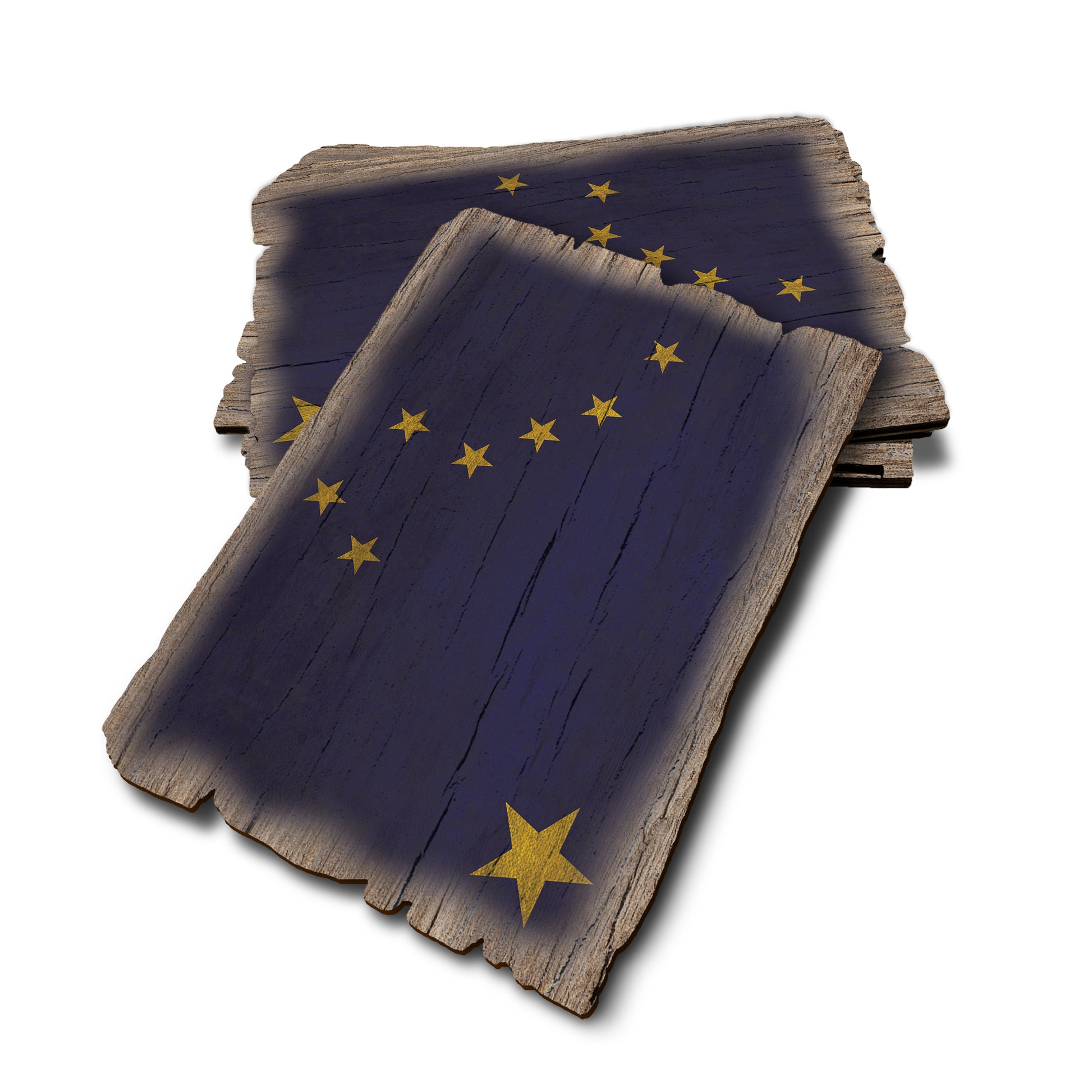 Alaska State Flag - Weathered Edge Rustic Edge Postcard (5pk // $2.80ea)