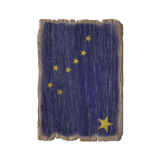 Greeting Card: Weathered Edge - Alaska State Flag (Pack of 5)