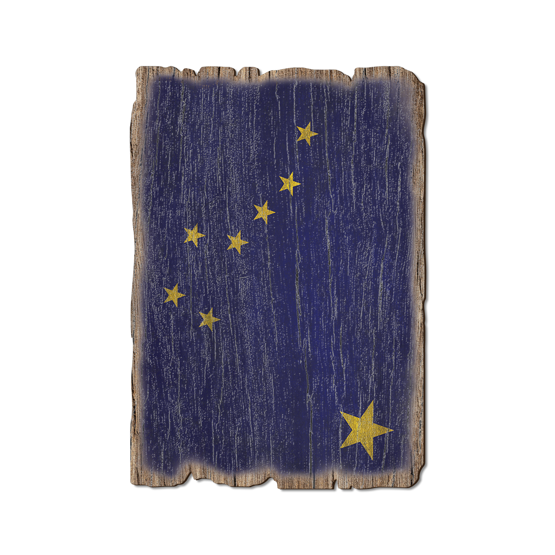 Ornament: Weathered Edge - Alaska State Flag (Pack of 5)