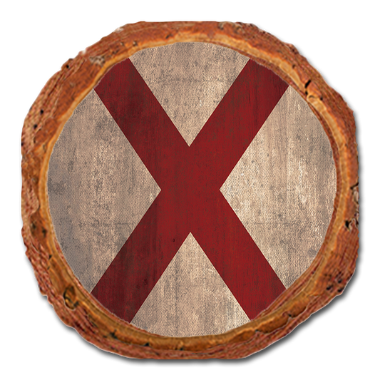Coaster: Live Edge - Alabama State Flag