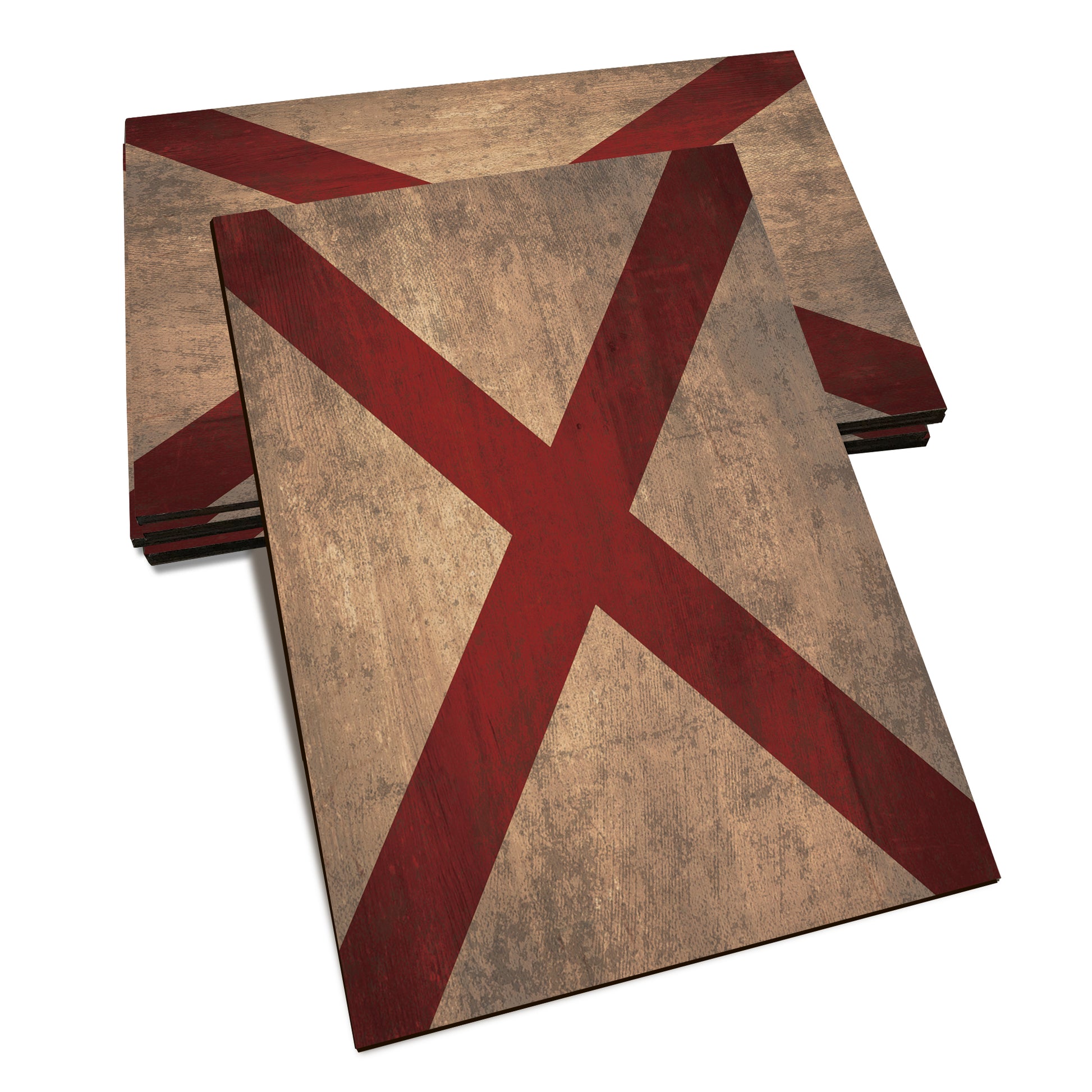 Alabama Wood State Flag - Classic Edge Postcard (5pk // $2.80ea)