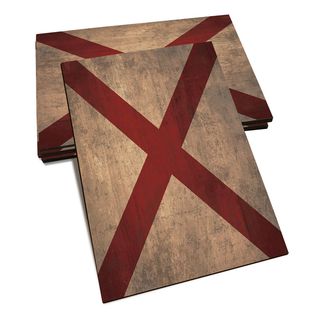 Alabama Wood State Flag - Classic Edge Postcard (5pk // $2.80ea)
