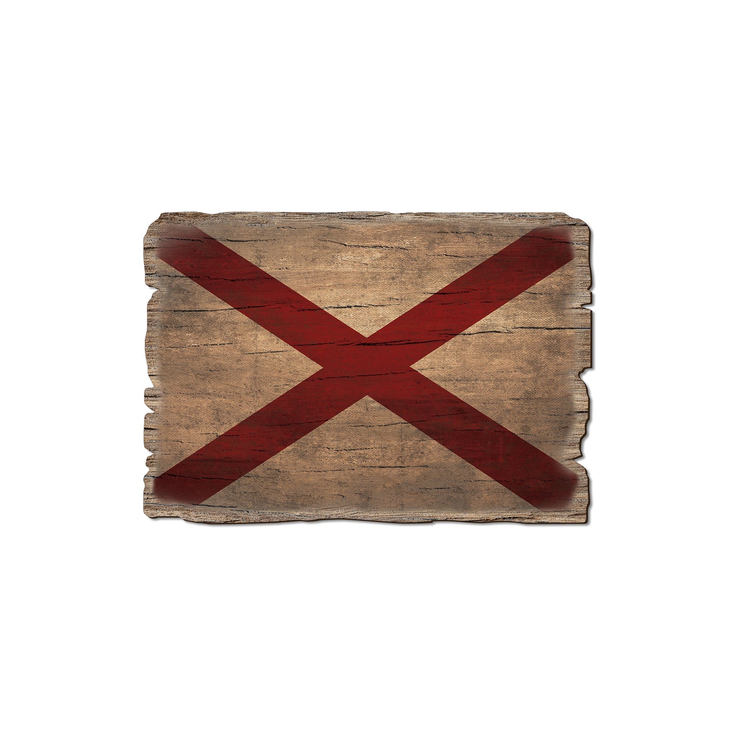 Alabama State Flag - Weathered Edge Rustic Edge Magnet (5pk // $2.80ea)