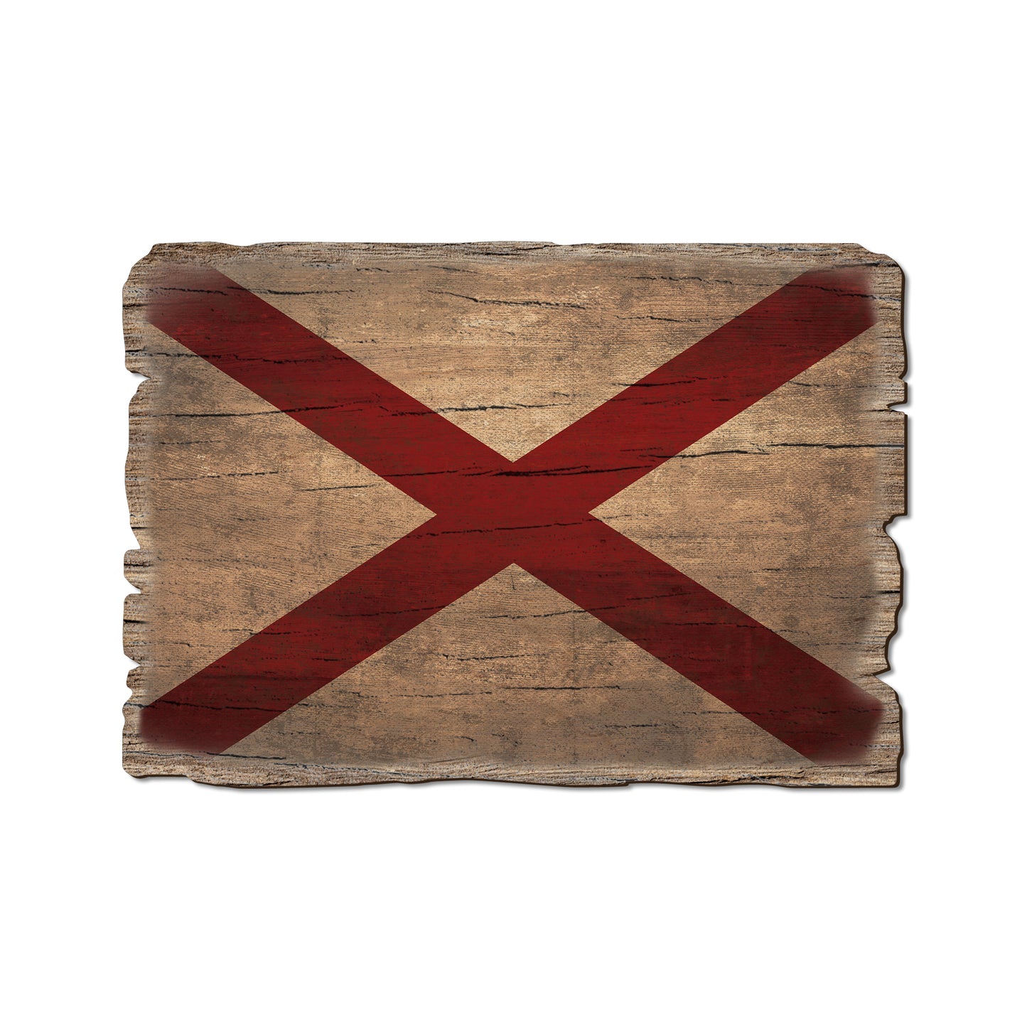 Alabama State Flag - Weathered Edge Rustic Edge Postcard (5pk // $2.80ea)