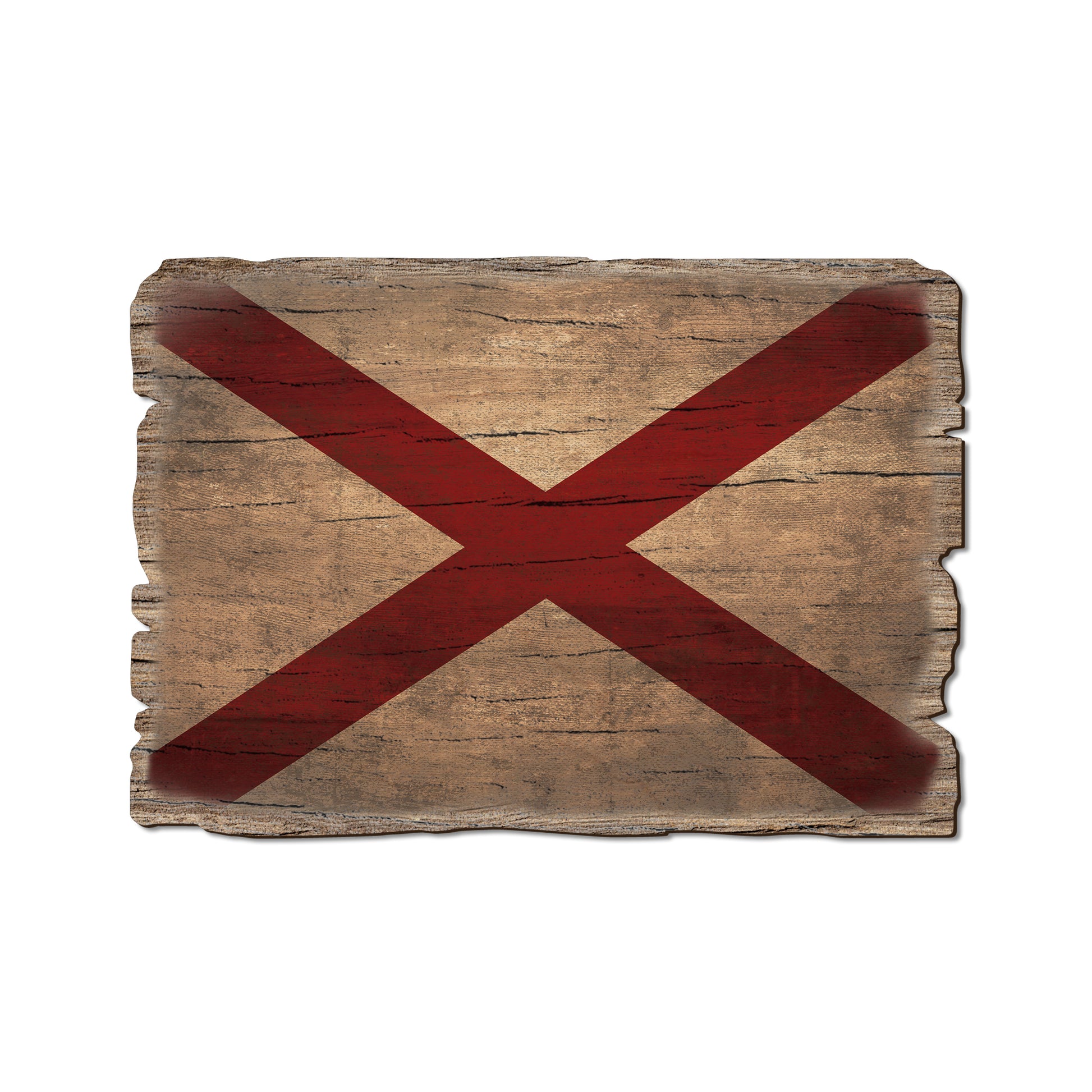 Alabama State Flag - Weathered Edge Rustic Edge Postcard (5pk // $2.80ea)