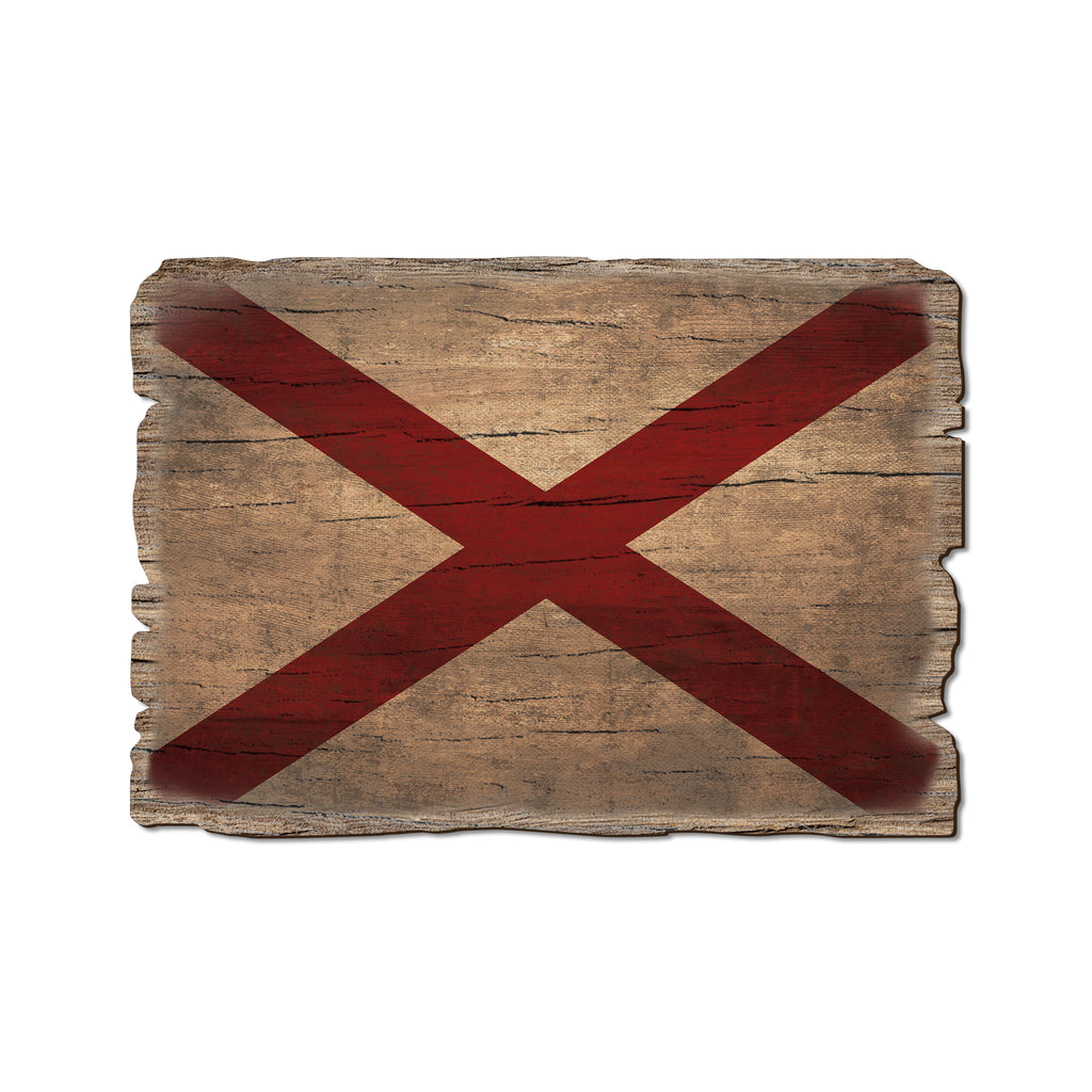 Alabama State Flag - Weathered Edge Rustic Edge Postcard (5pk // $2.80ea)