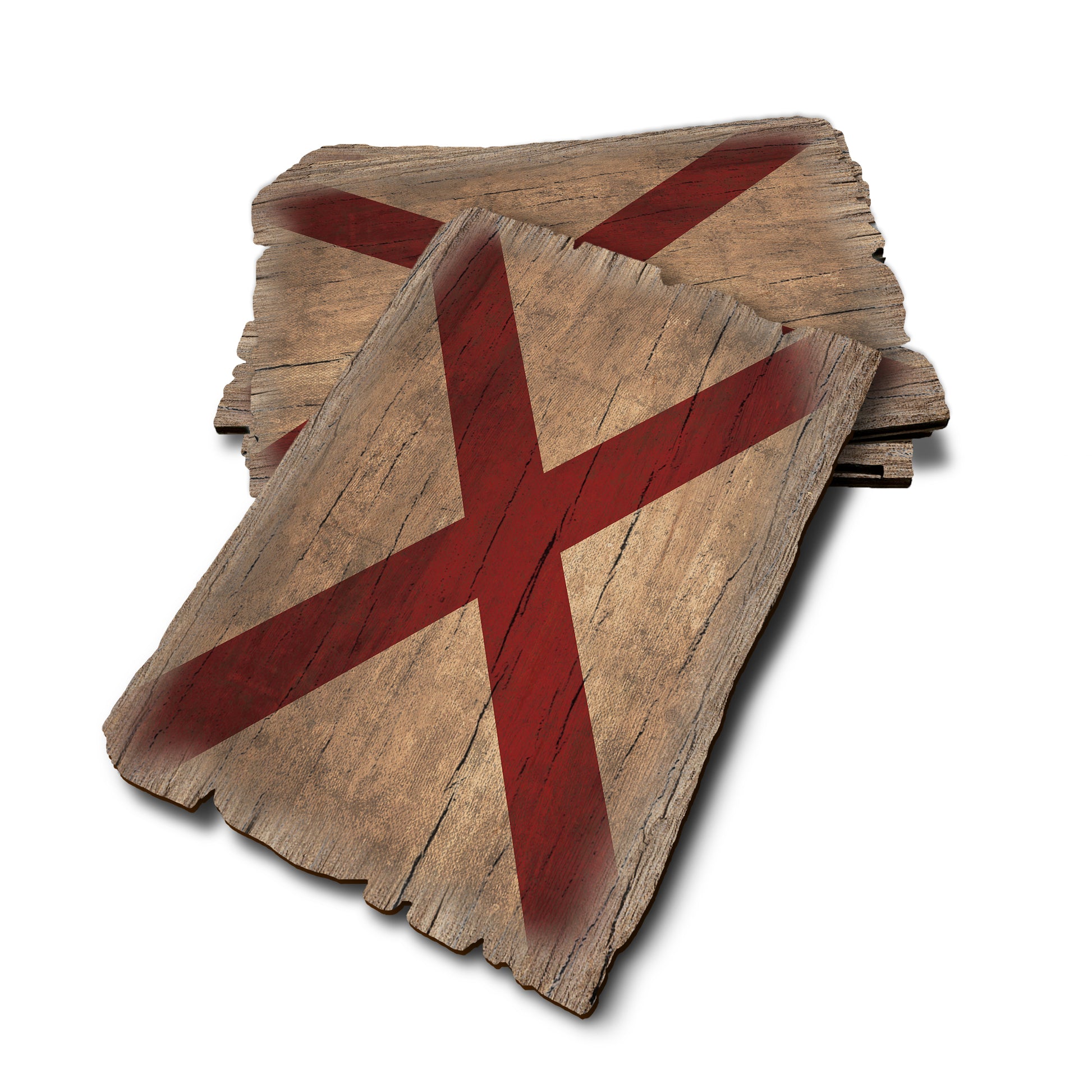 Alabama State Flag - Weathered Edge Rustic Edge Postcard (5pk // $2.80ea)
