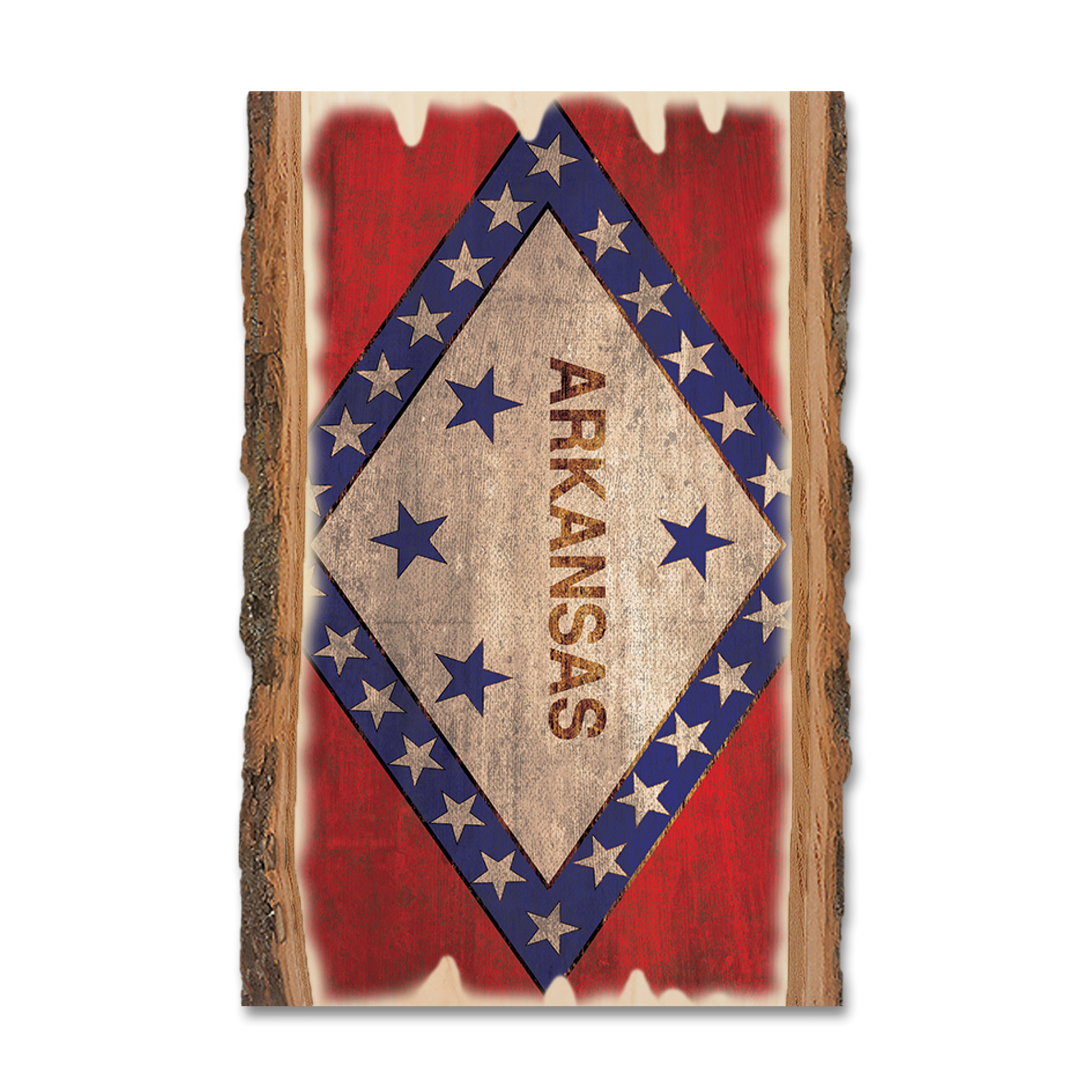 Greeting Card: Live Edge - Arkansas State Flag