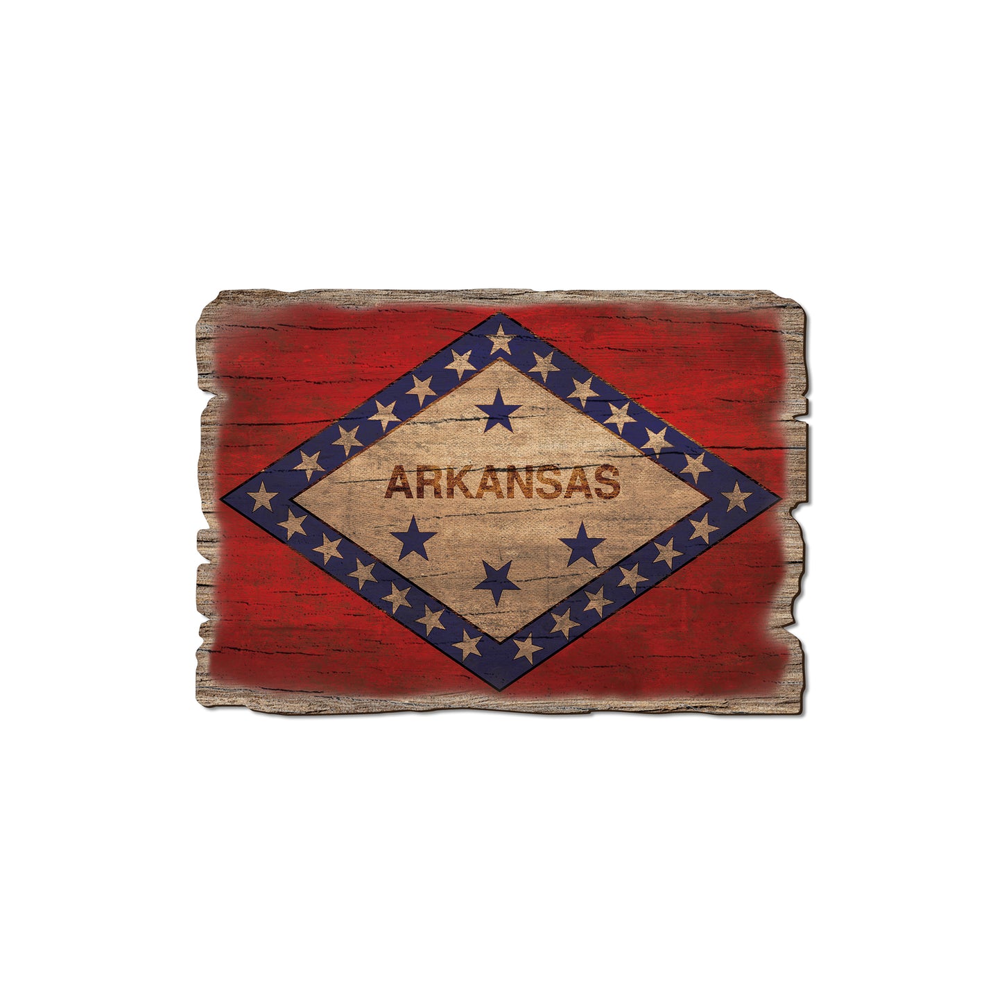 Arkansas State Flag - Weathered Edge Rustic Edge Magnet (5pk // $2.80ea)