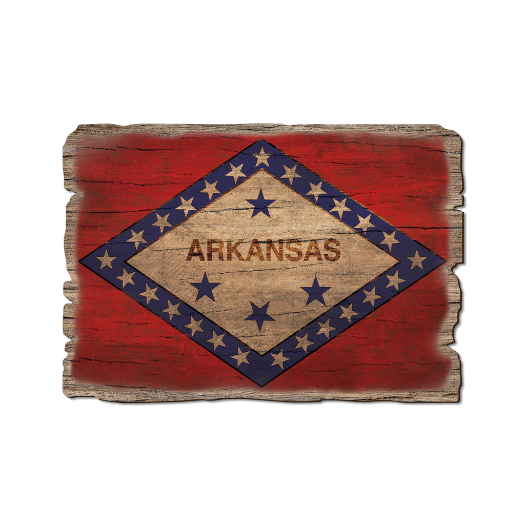 Arkansas State Flag - Weathered Edge Rustic Edge Postcard (5pk // $2.80ea)