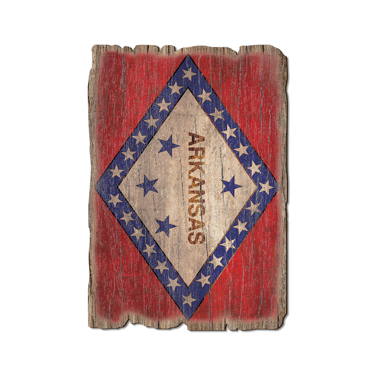 Greeting Card: Weathered Edge - Arkansas State Flag