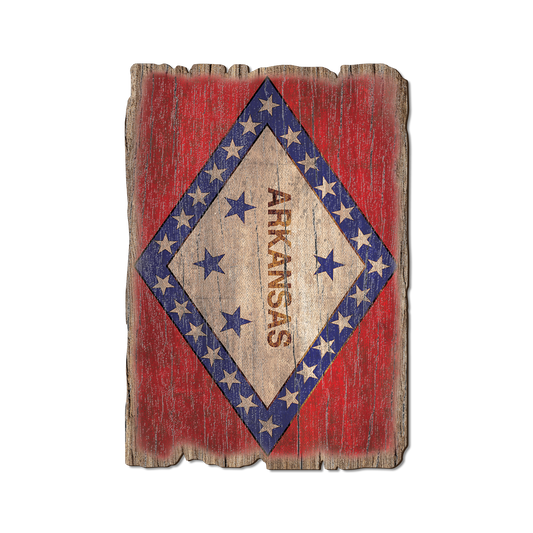 Greeting Card: Weathered Edge - Arkansas State Flag