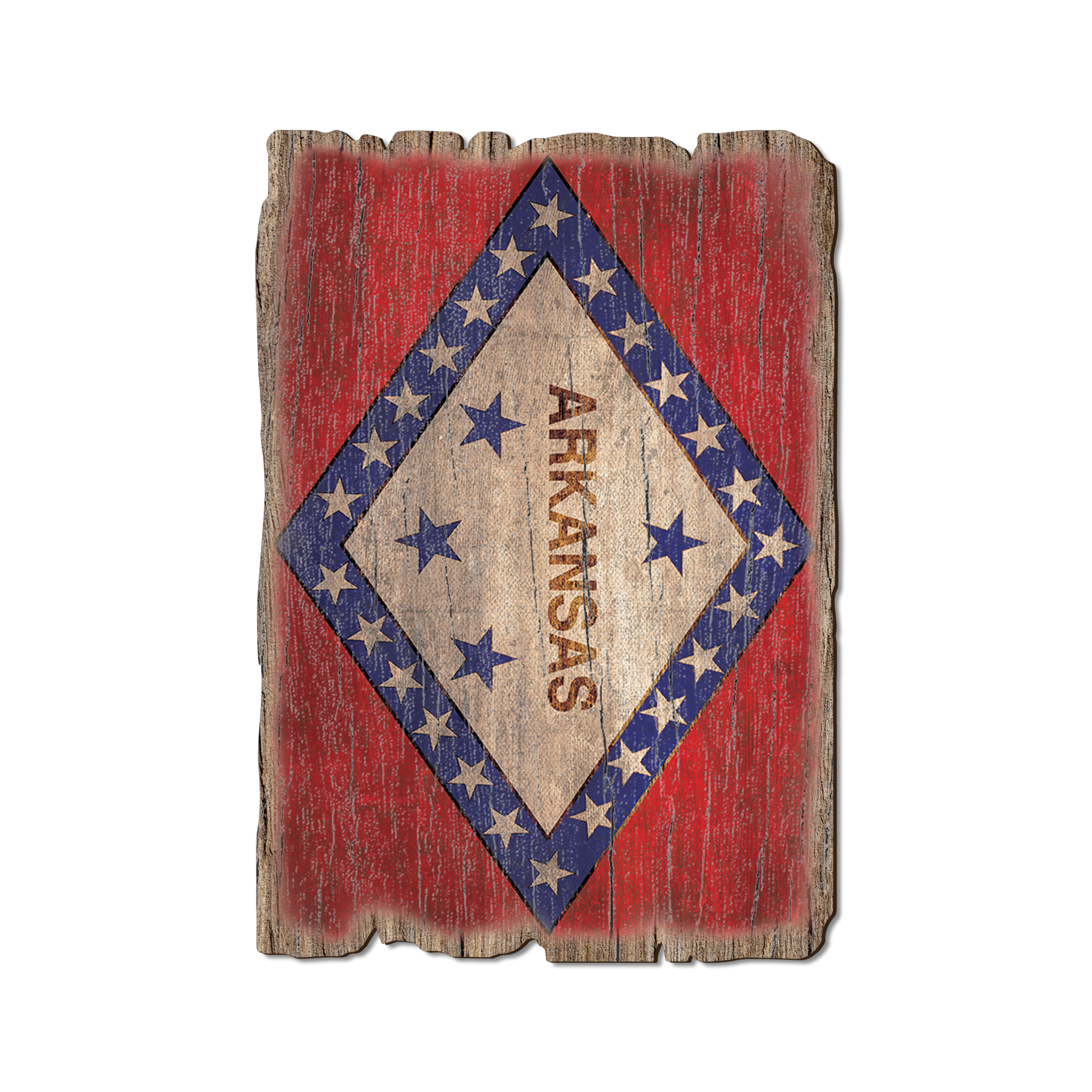 Postcard: Weathered Edge - Arkansas State Flag