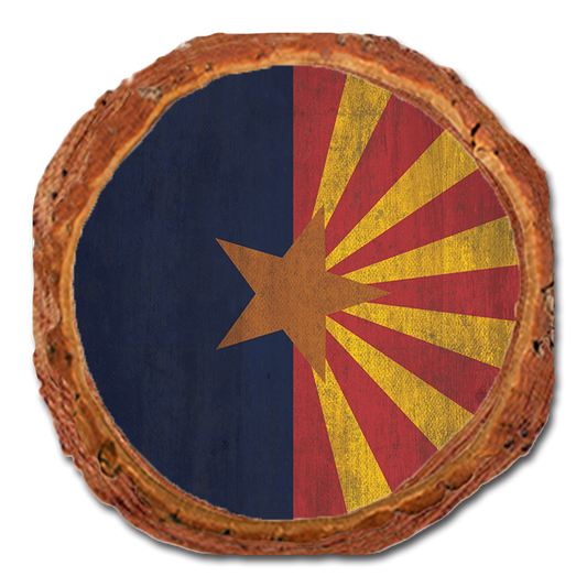Coaster: Live Edge - Arizona State Flag (Pack of 5)