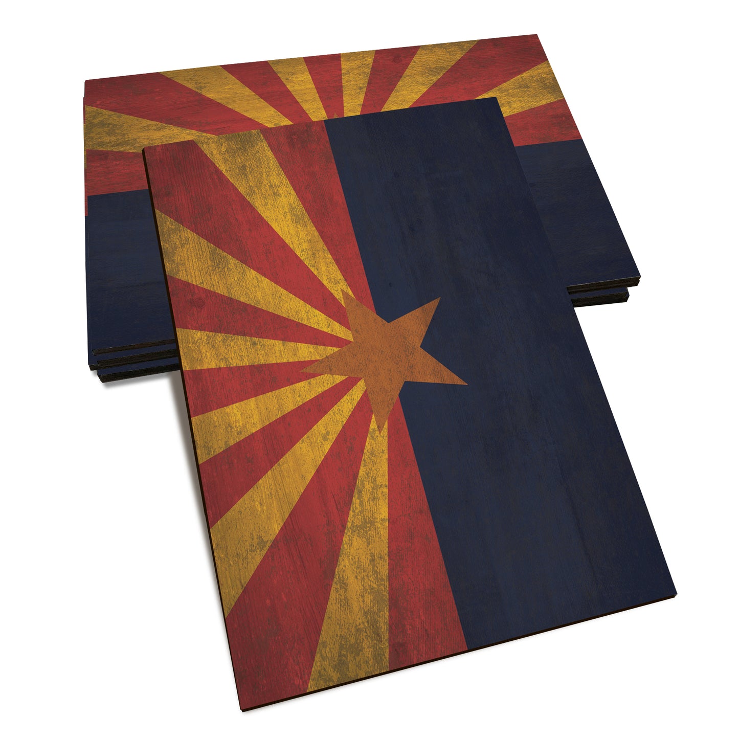 Arizona Wood State Flag - Classic Edge Postcard (5pk // $2.80ea)