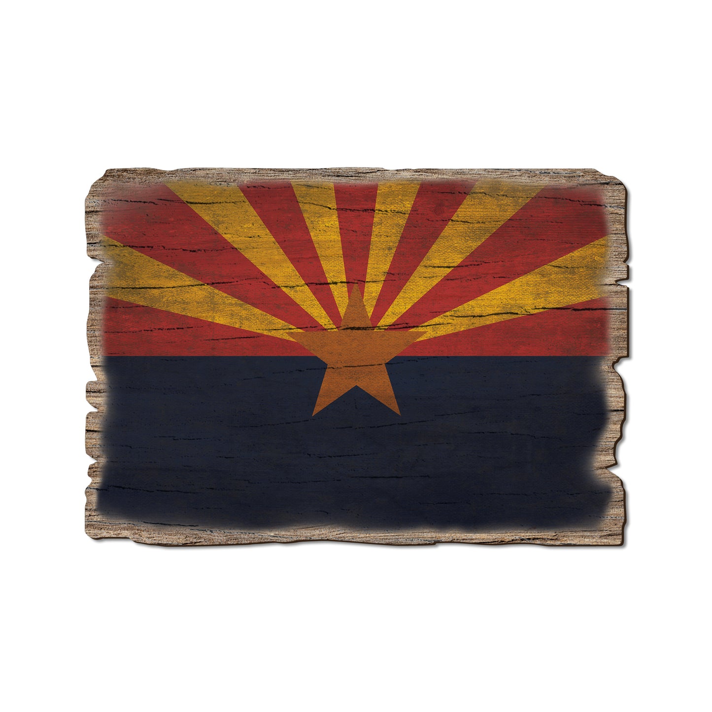 Arizona State Flag - Weathered Edge Rustic Edge Postcard (5pk // $2.80ea)