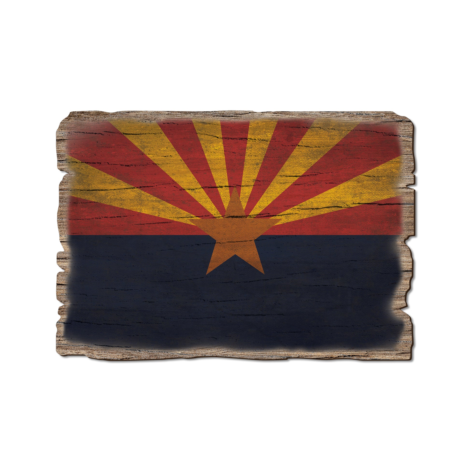 Arizona State Flag - Weathered Edge Rustic Edge Postcard (5pk // $2.80ea)