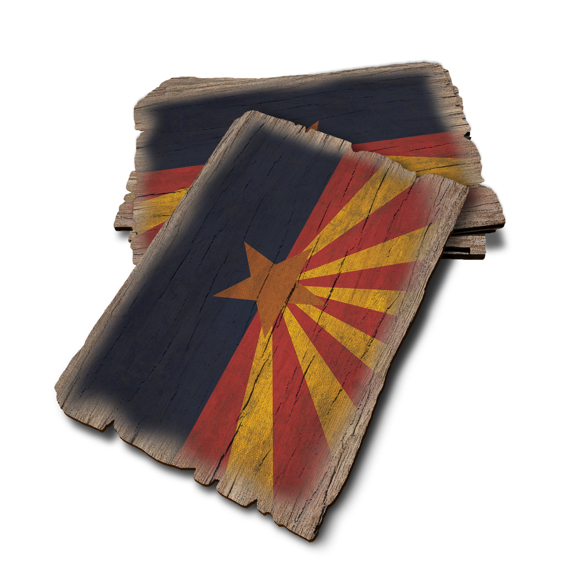 Arizona State Flag - Weathered Edge Rustic Edge Postcard (5pk // $2.80ea)