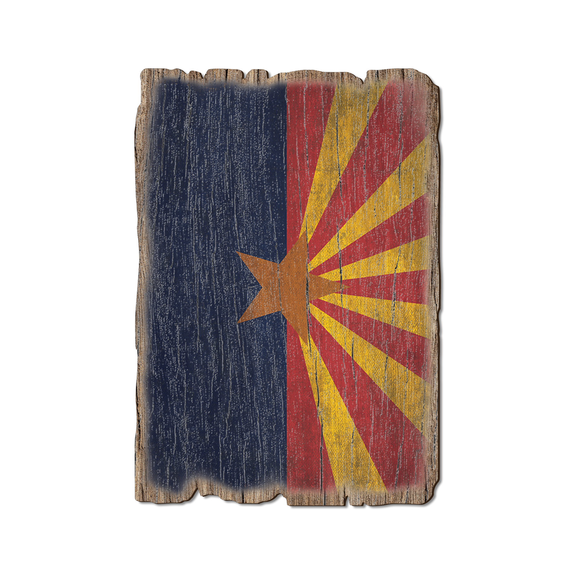 Greeting Card: Weathered Edge - Arizona State Flag