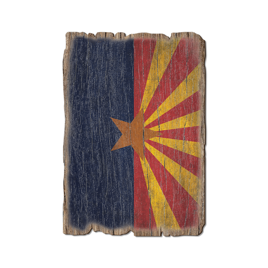 Greeting Card: Weathered Edge - Arizona State Flag