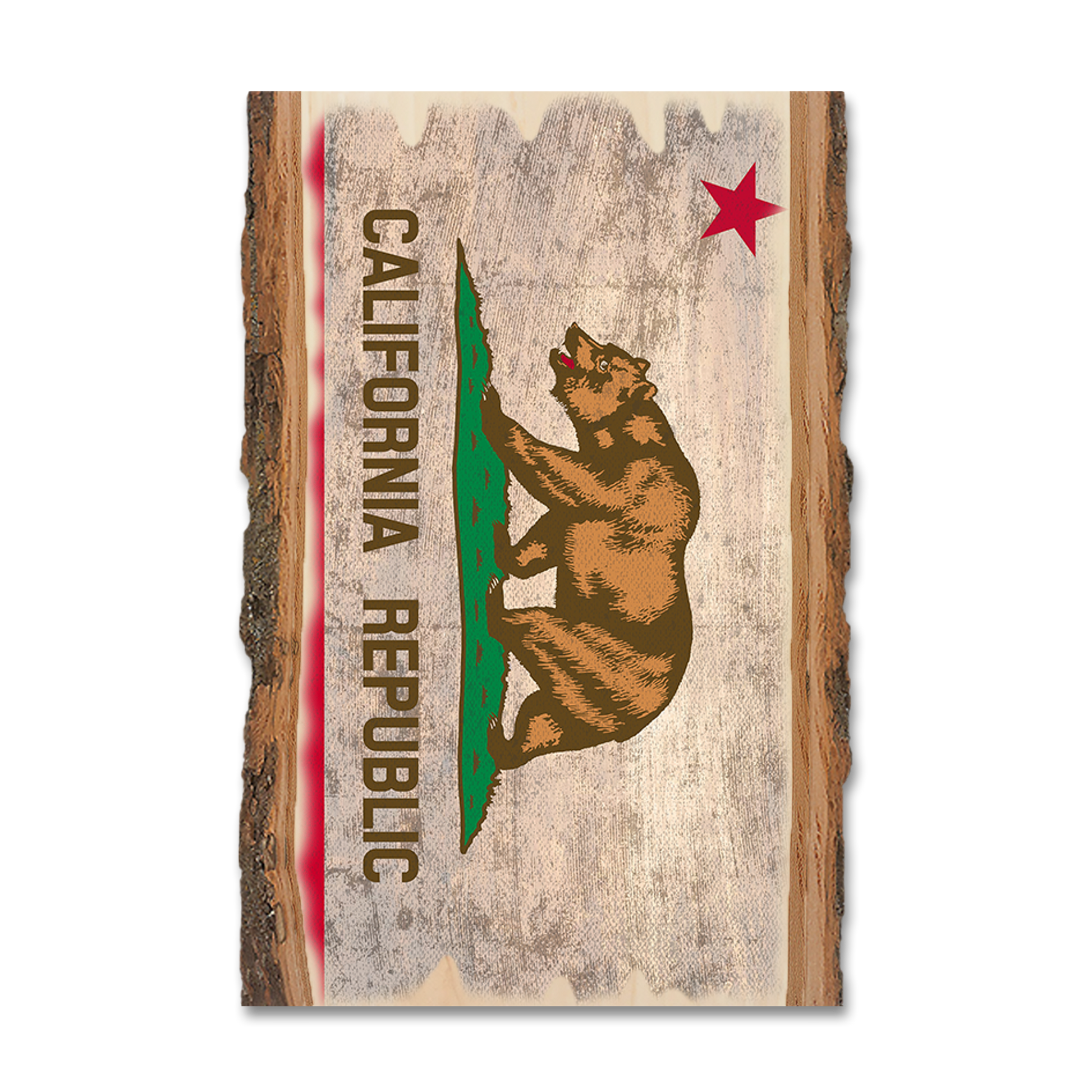 Greeting Card: Live Edge - California State Flag