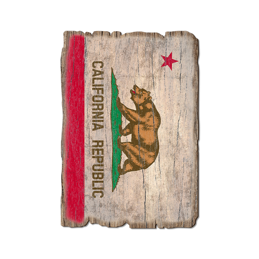 Greeting Card: Weathered Edge - California State Flag