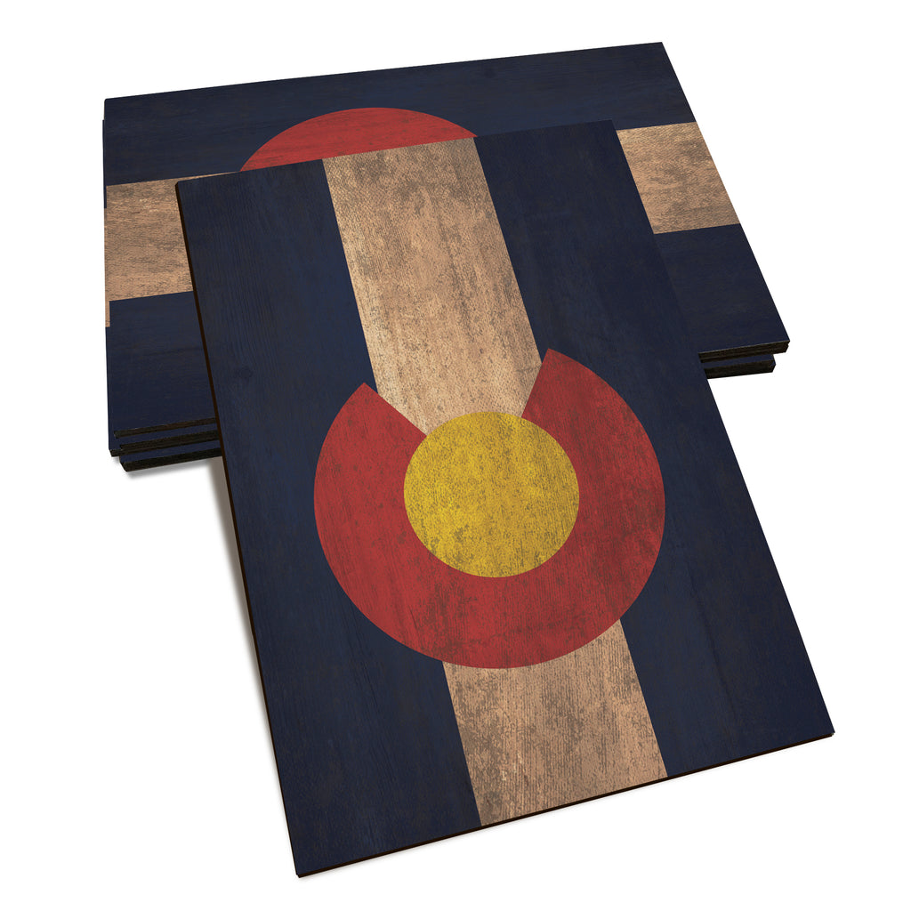 Colorado Wood State Flag - Classic Edge Postcard (5pk // $2.80ea)