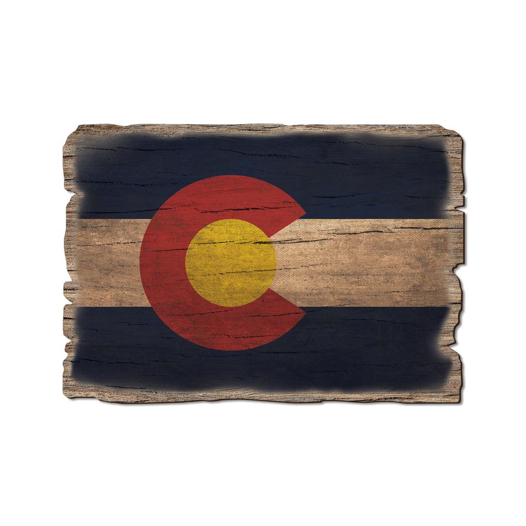 Colorado State Flag - Weathered Edge Rustic Edge Postcard (5pk // $2.80ea)