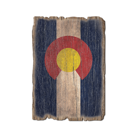 Greeting Card: Weathered Edge - Colorado State Flag
