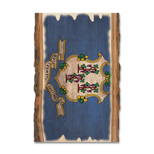 Magnet: Live Edge - Connecticut State Flag