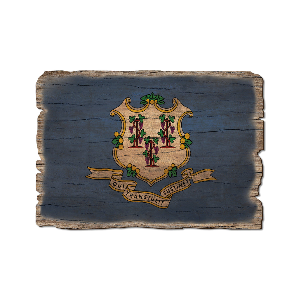 Connecticut State Flag - Weathered Edge Rustic Edge Postcard (5pk // $2.80ea)