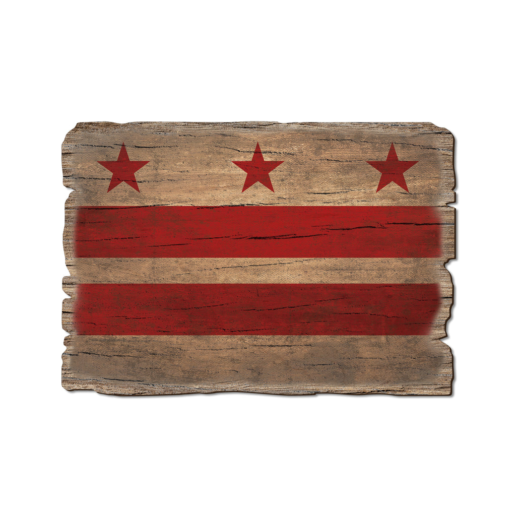 District of Columbia State Flag - Weathered Edge Rustic Edge Postcard (5pk // $2.80ea)