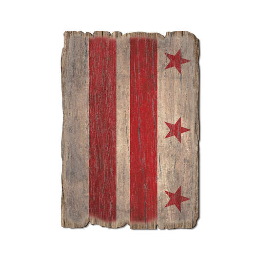 Greeting Card: Weathered Edge - District of Columbia State Flag