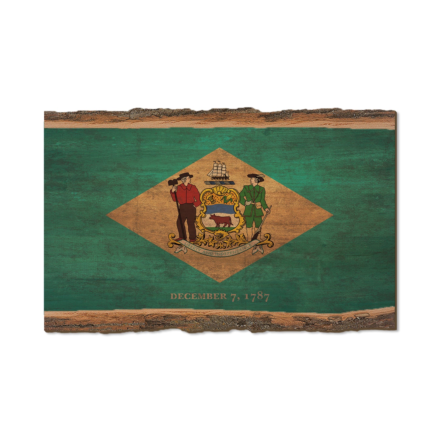 Delaware State Flag - Live Edge Live Edge Magnet (5pk // $2.80ea)