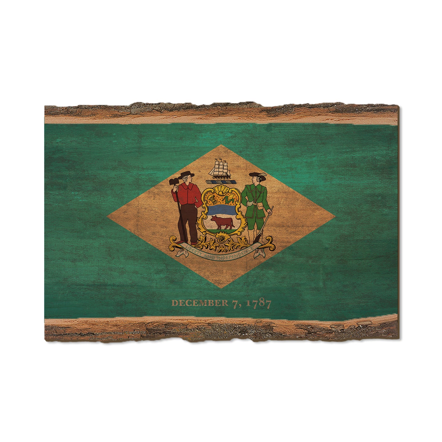 Delaware State Flag - Live Edge Live Edge Postcard (5pk // $2.80ea)