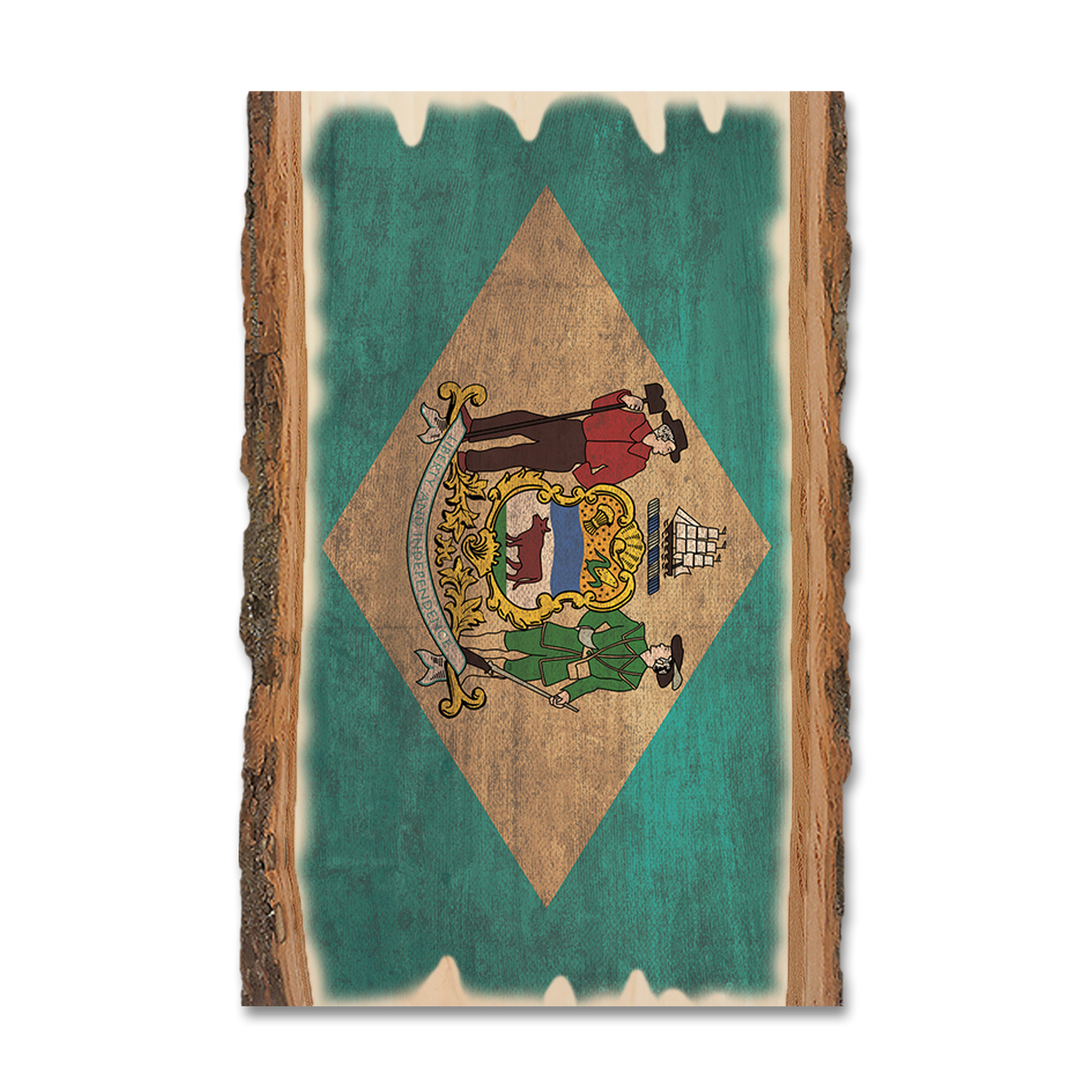 Postcard: Live Edge - Delaware State Flag