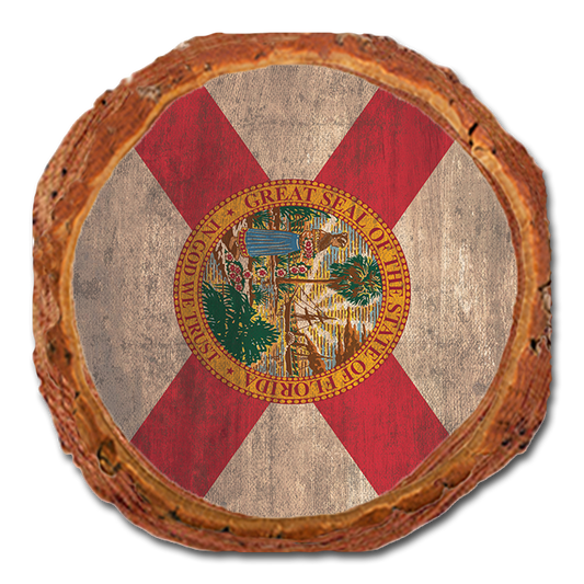 Coaster: Live Edge - Florida State Flag