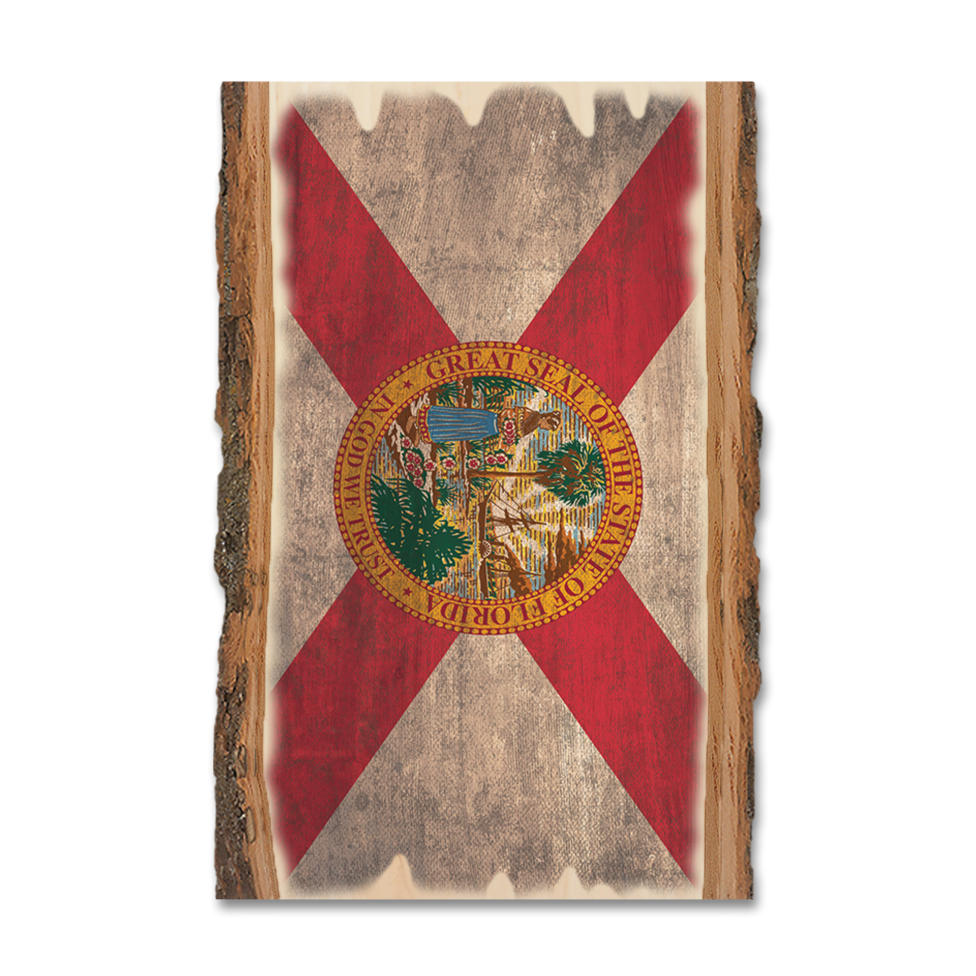 Greeting Card: Live Edge - Florida State Flag