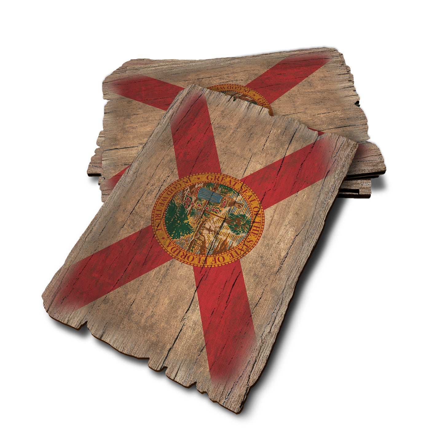 Florida State Flag - Weathered Edge Rustic Edge Postcard (5pk // $2.80ea)