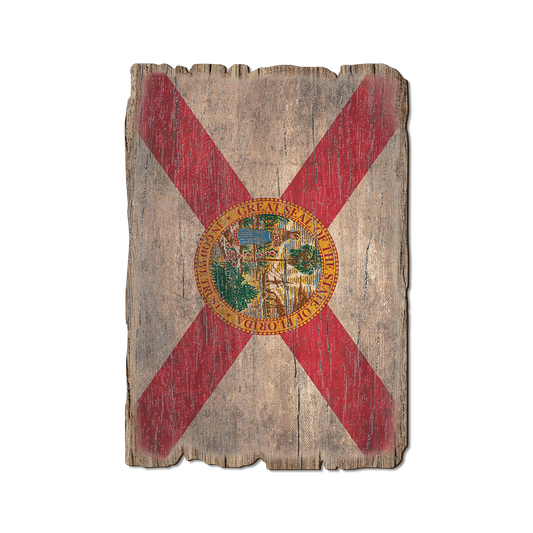 Greeting Card: Weathered Edge - Florida State Flag