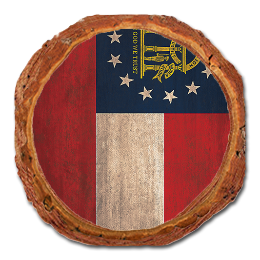 Coaster: Live Edge - Georgia State Flag