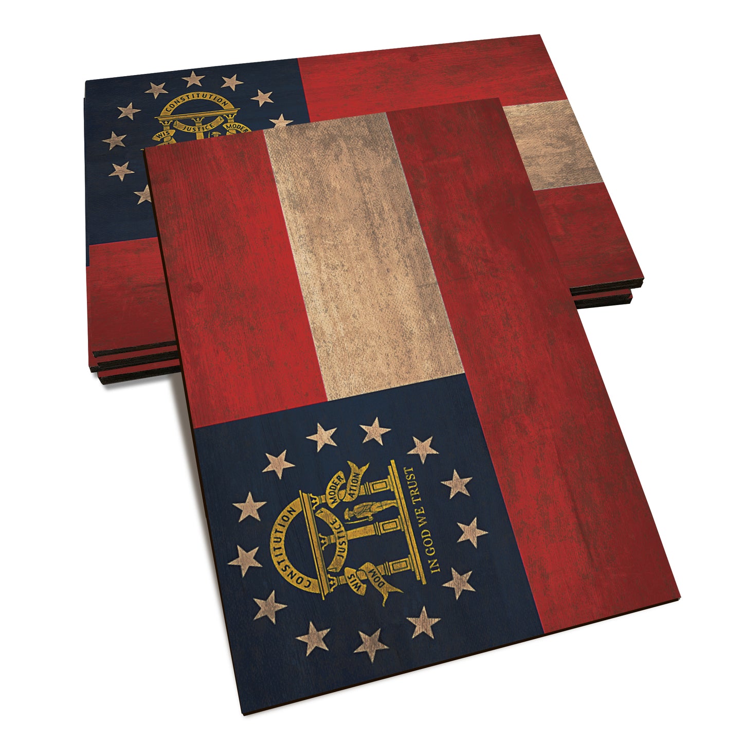 Georgia Wood State Flag - Classic Edge Postcard (5pk // $2.80ea)