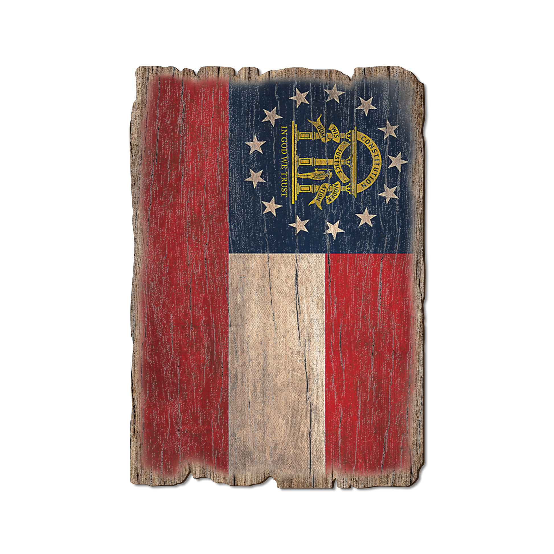 Postcard: Weathered Edge - Georgia State Flag
