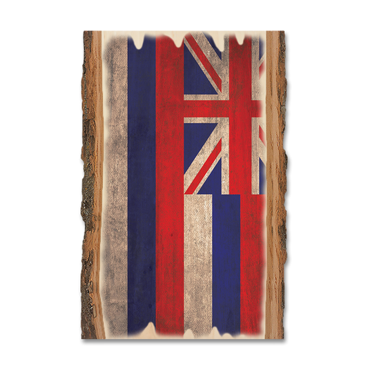 Greeting Card: Live Edge - Hawaii State Flag