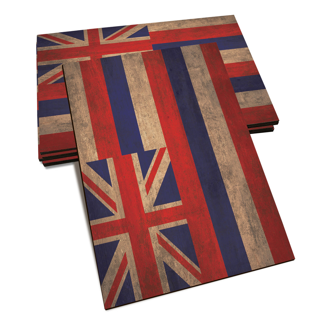 Hawaii Wood State Flag - Classic Edge Postcard (5pk // $2.80ea)
