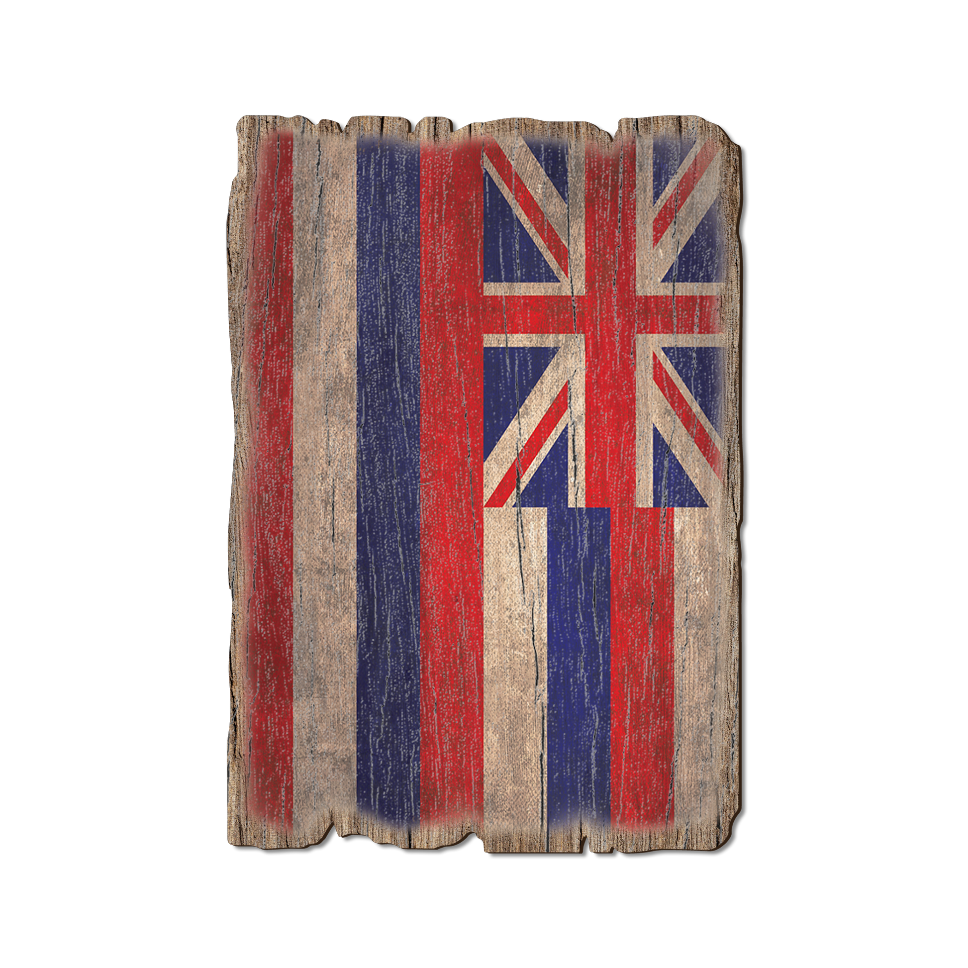 Greeting Card: Weathered Edge - Hawaii State Flag